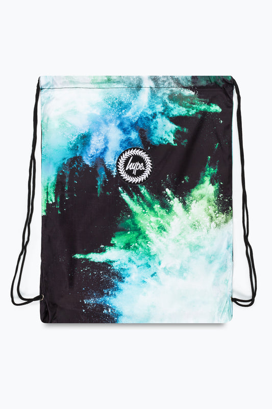 Hype Blue & Green Chalk Dust Drawstring Bag