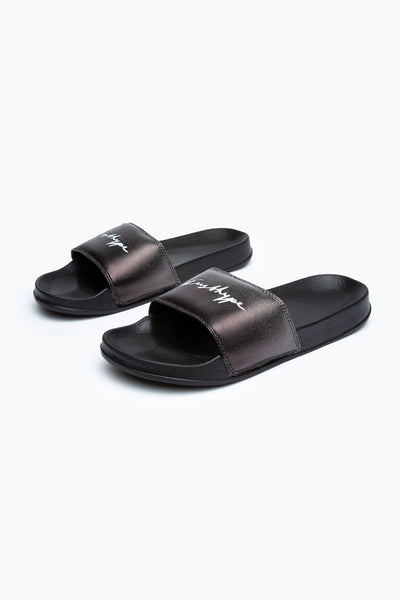 HYPE ADULT CHARCOAL SPECKLE FADE SLIDERS