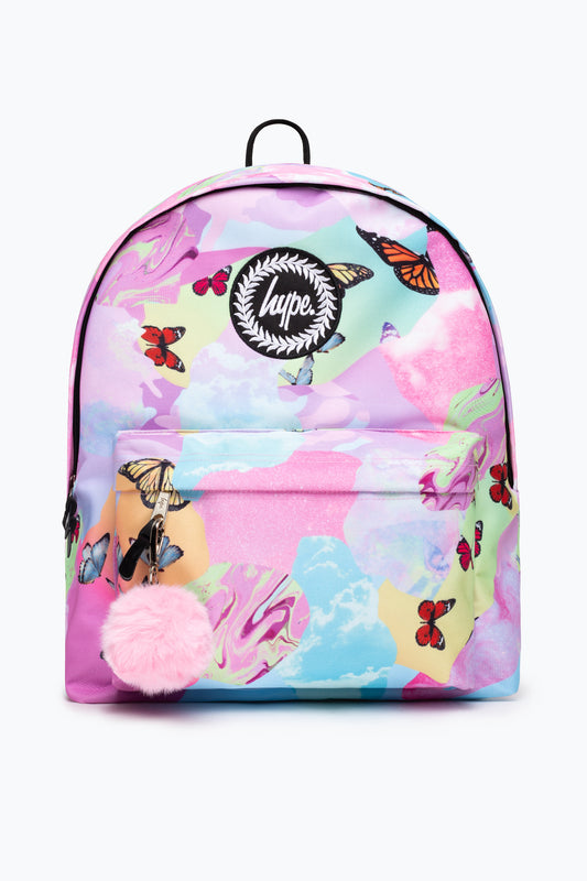 Hype Rainbow Butterfly Skies Collage Backpack