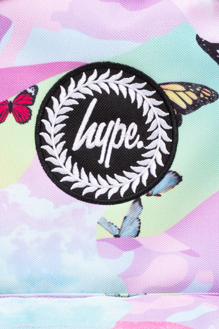 HYPE RAINBOW BUTTERFLY SKIES COLLAGE BACKPACK