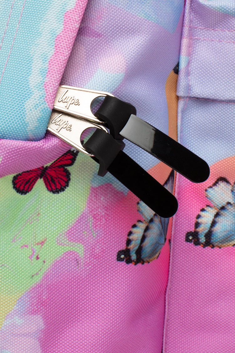 HYPE RAINBOW BUTTERFLY SKIES COLLAGE BACKPACK