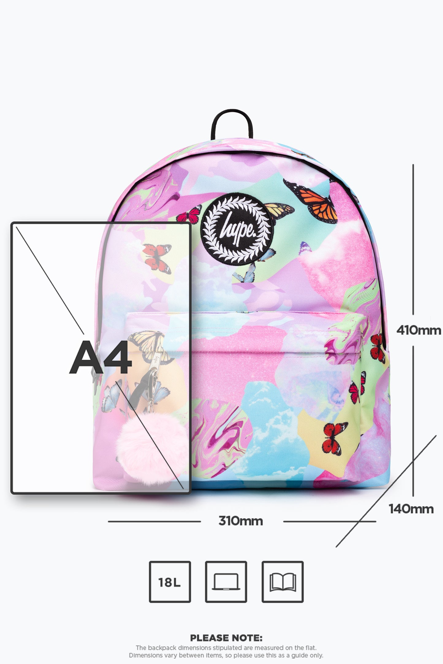 Hype Rainbow Butterfly Skies Collage Backpack