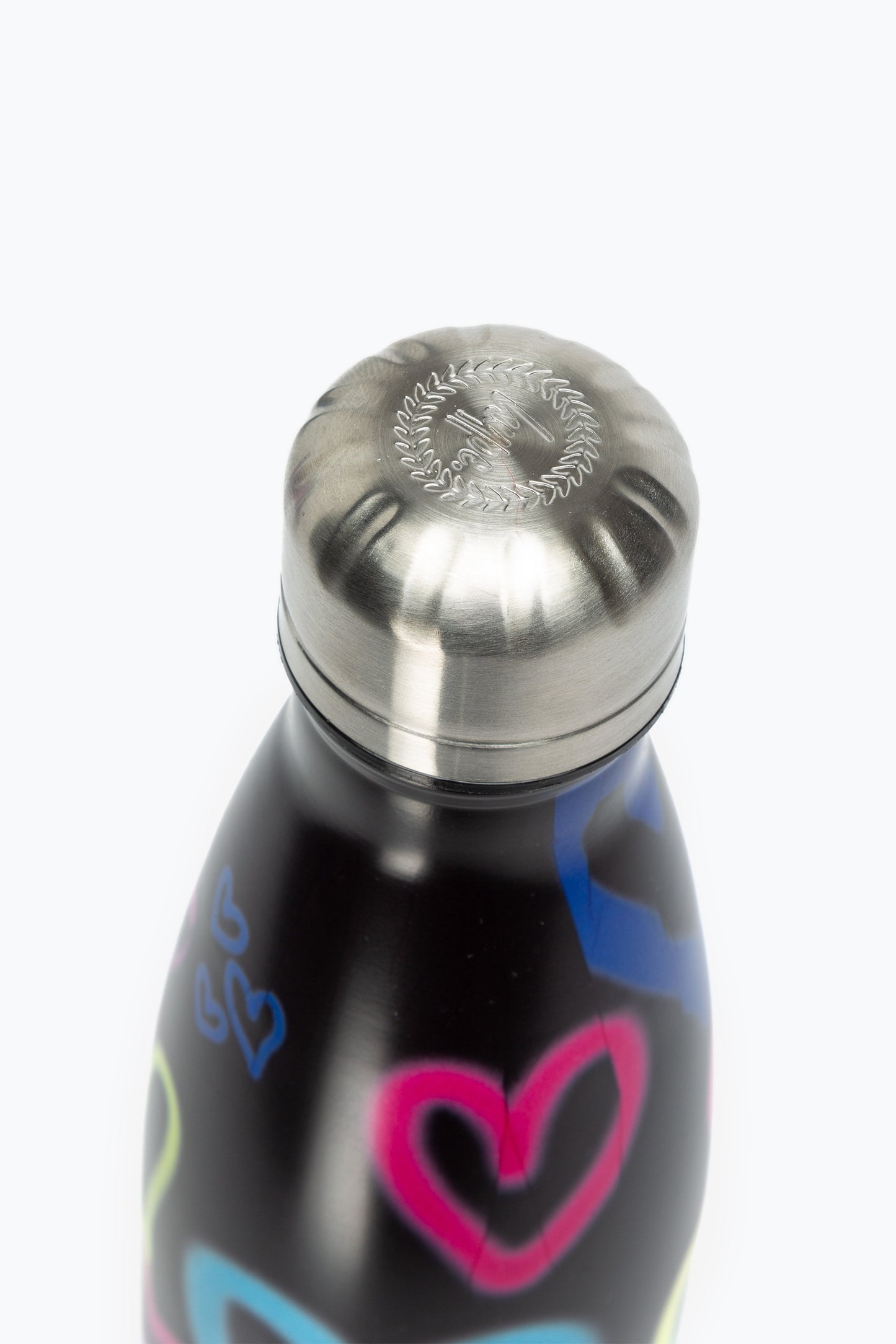 Hype Black Graffiti Heart Metal Bottle