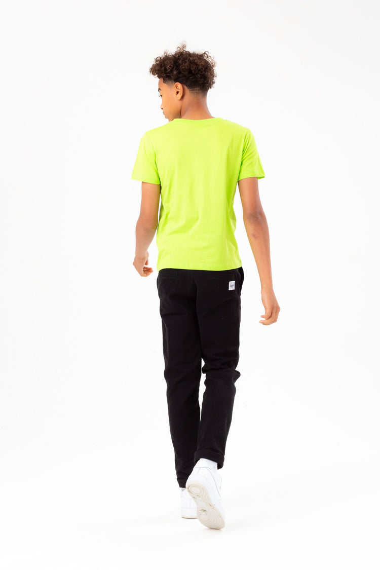 HYPE BOYS LIME SCRIBBLE EMBROIDERY T-SHIRT