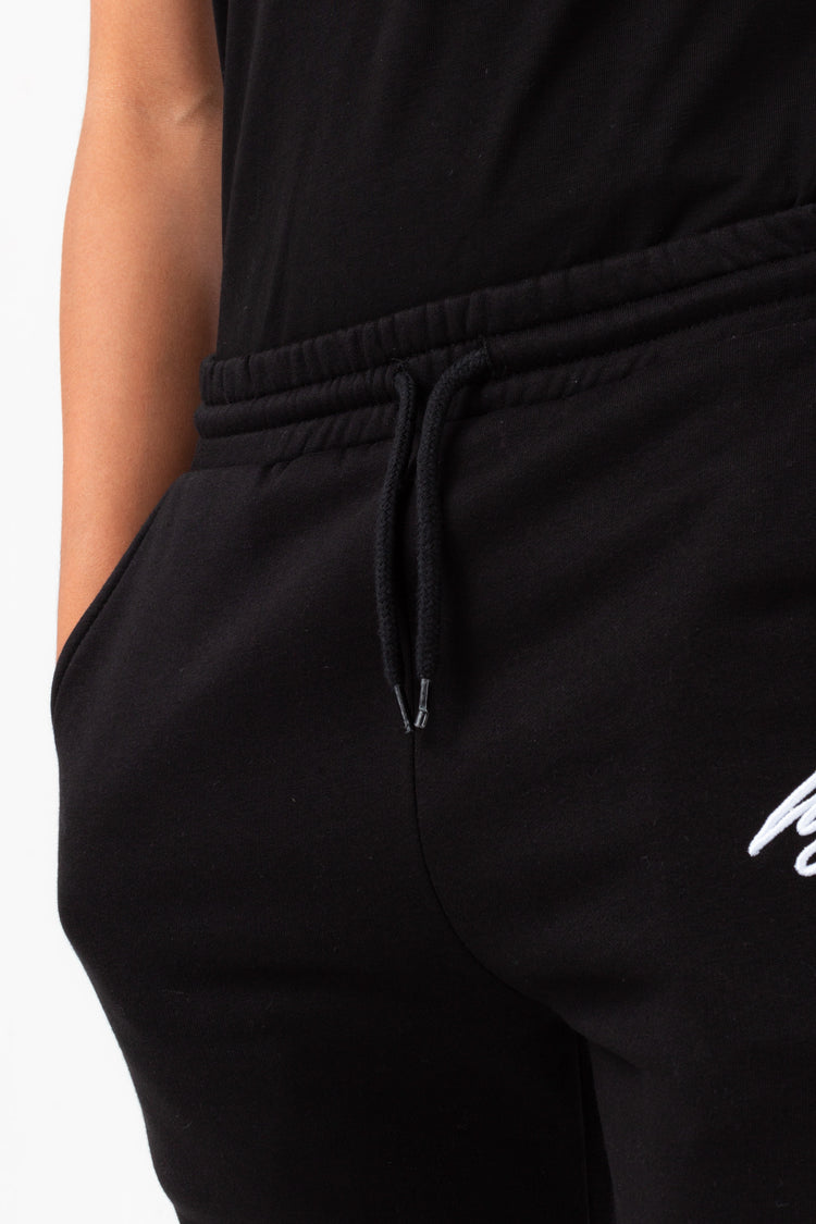 HYPE BOYS BLACK SCRIBBLE EMBROIDERED JOGGERS