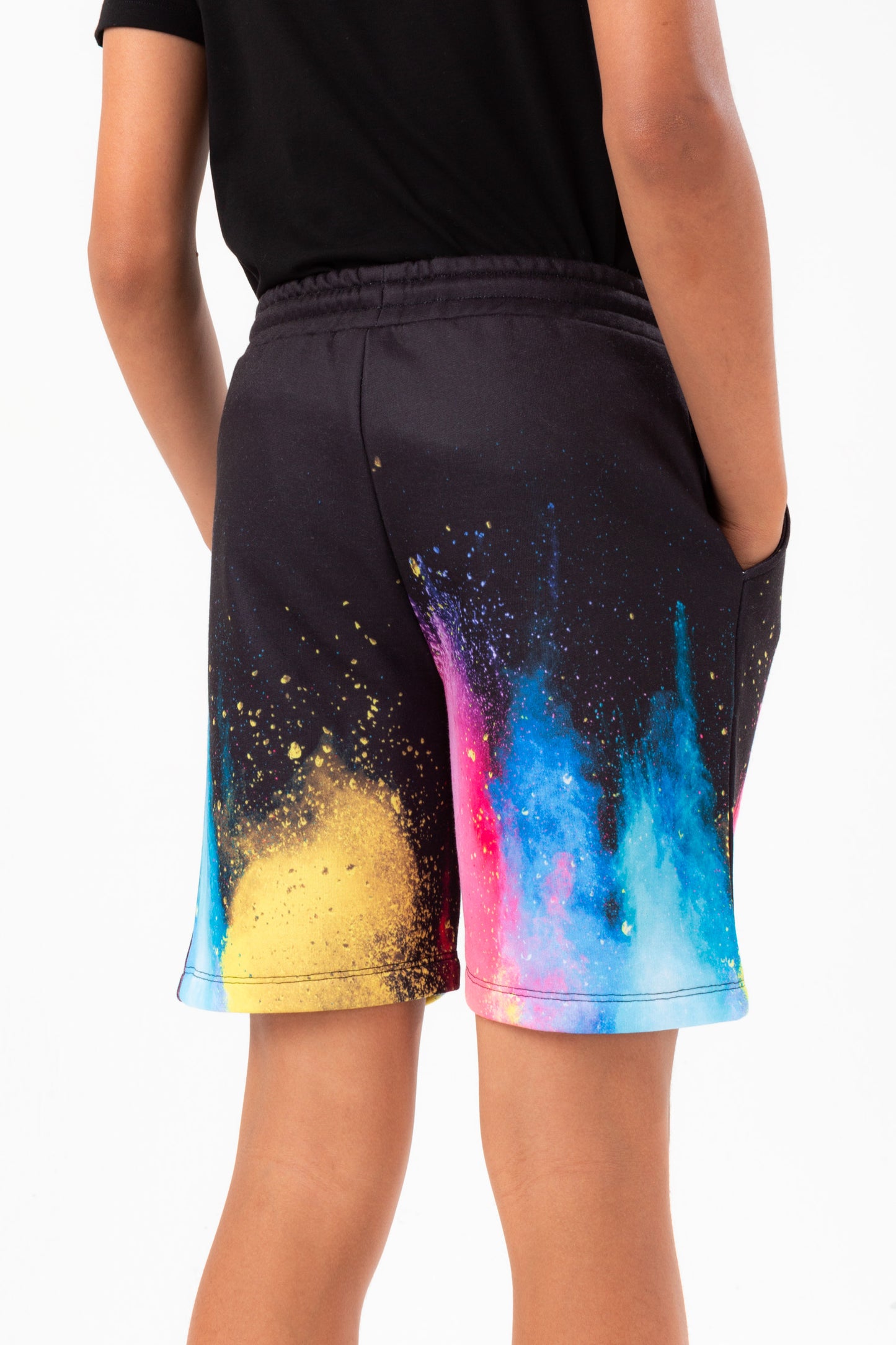 Hype Boys Black Colour Explosion Script Shorts