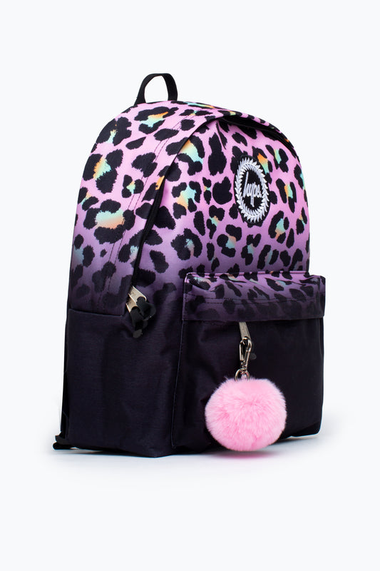 HYPE UNISEX DISCO LEOPARD FADE CREST BACKPACK