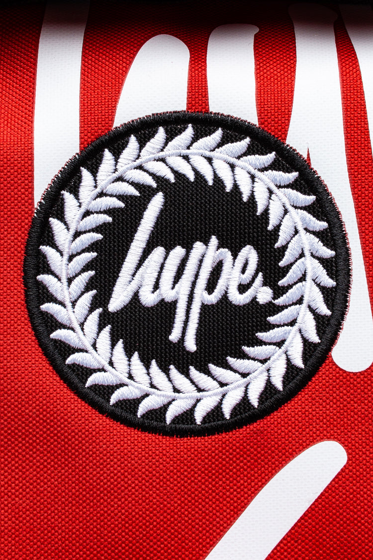 HYPE UNISEX RED HYPE AOP CREST BACKPACK