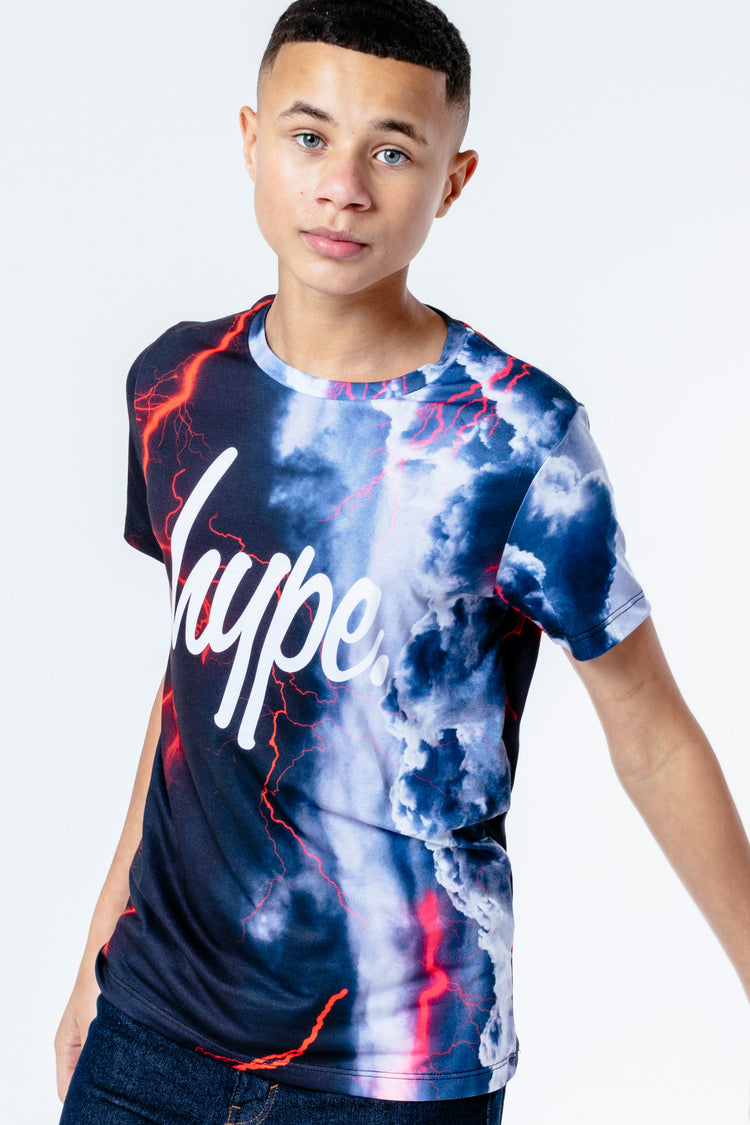 Hype Red Stormy Sky Kids T-Shirt