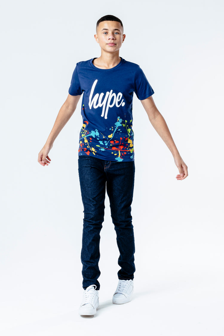 Hype Navy Splat Kids T-Shirt