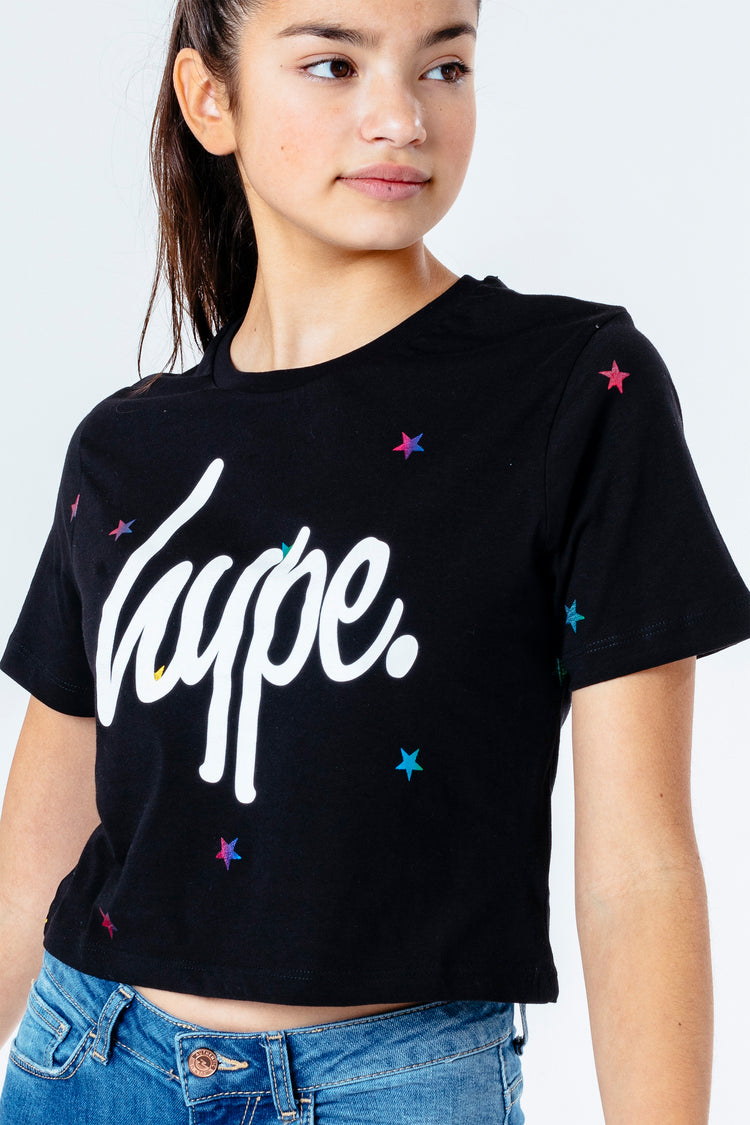 Hype Magic Star Kids Crop T-Shirt
