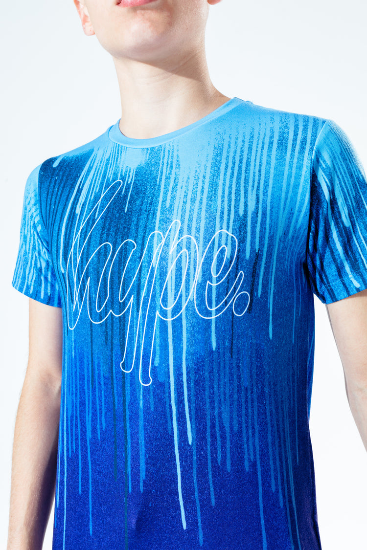 Hype Blue Drips Kids T-Shirt