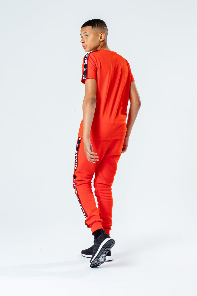 Hype Red Jh Tape Kids Joggers