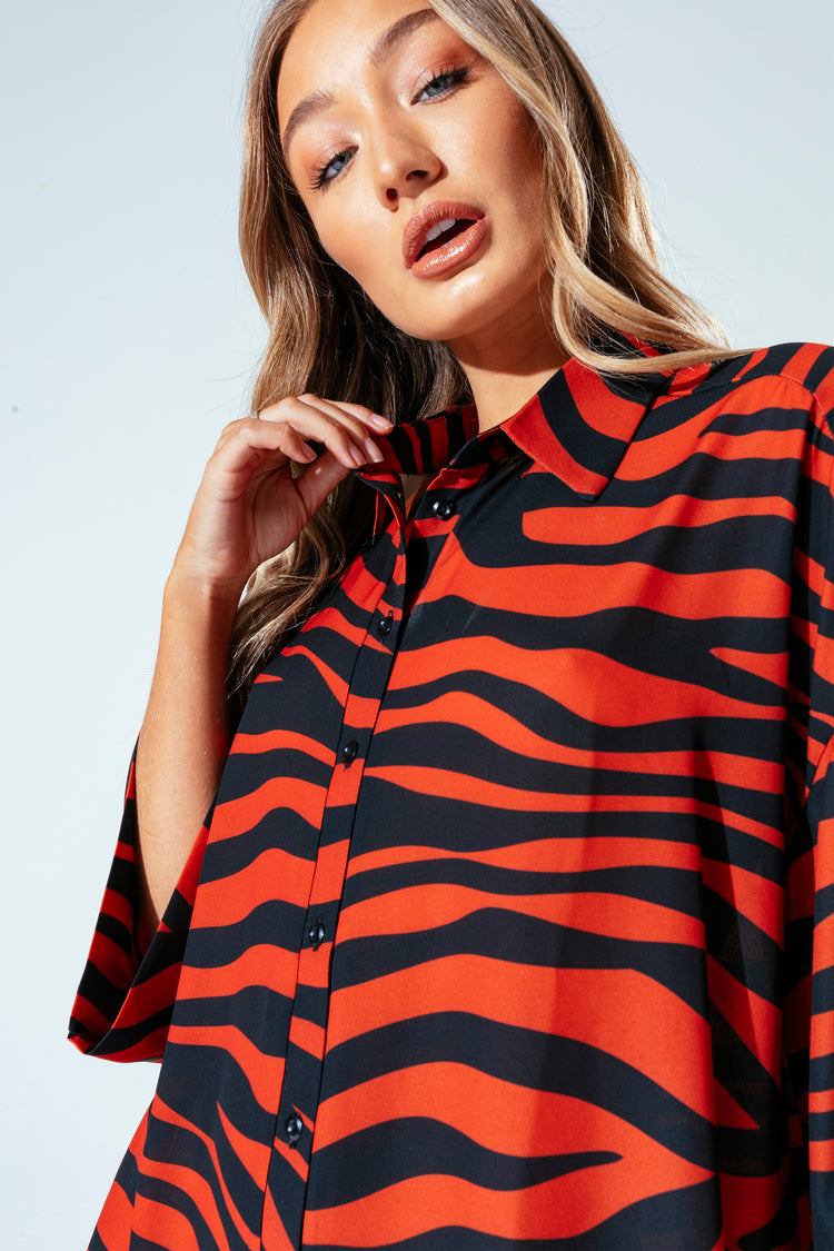Hype Brick Tiger Women'S Oversized Shirt