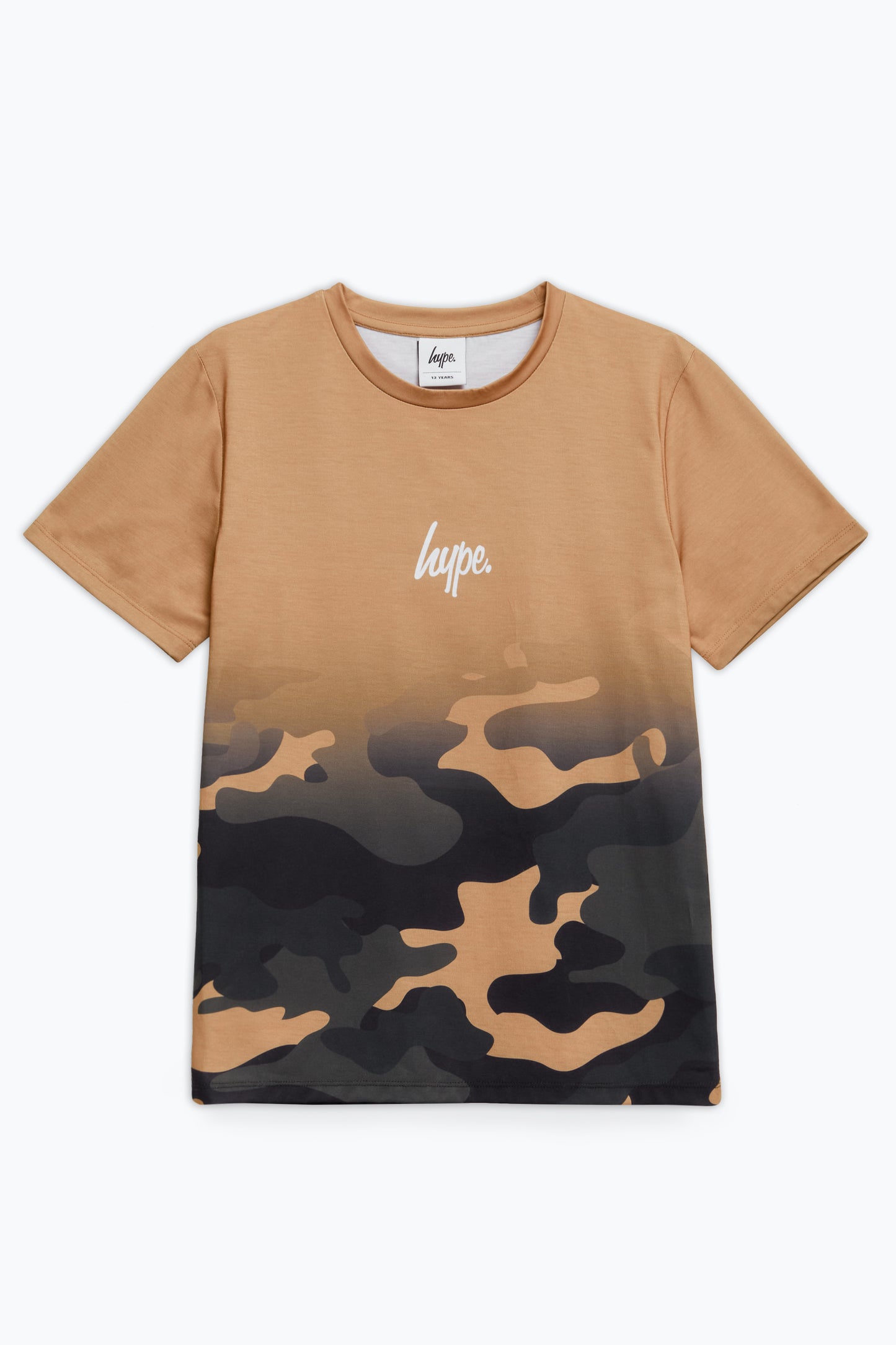 Hype Boys Beige Sand Camo Mini Script T-Shirt