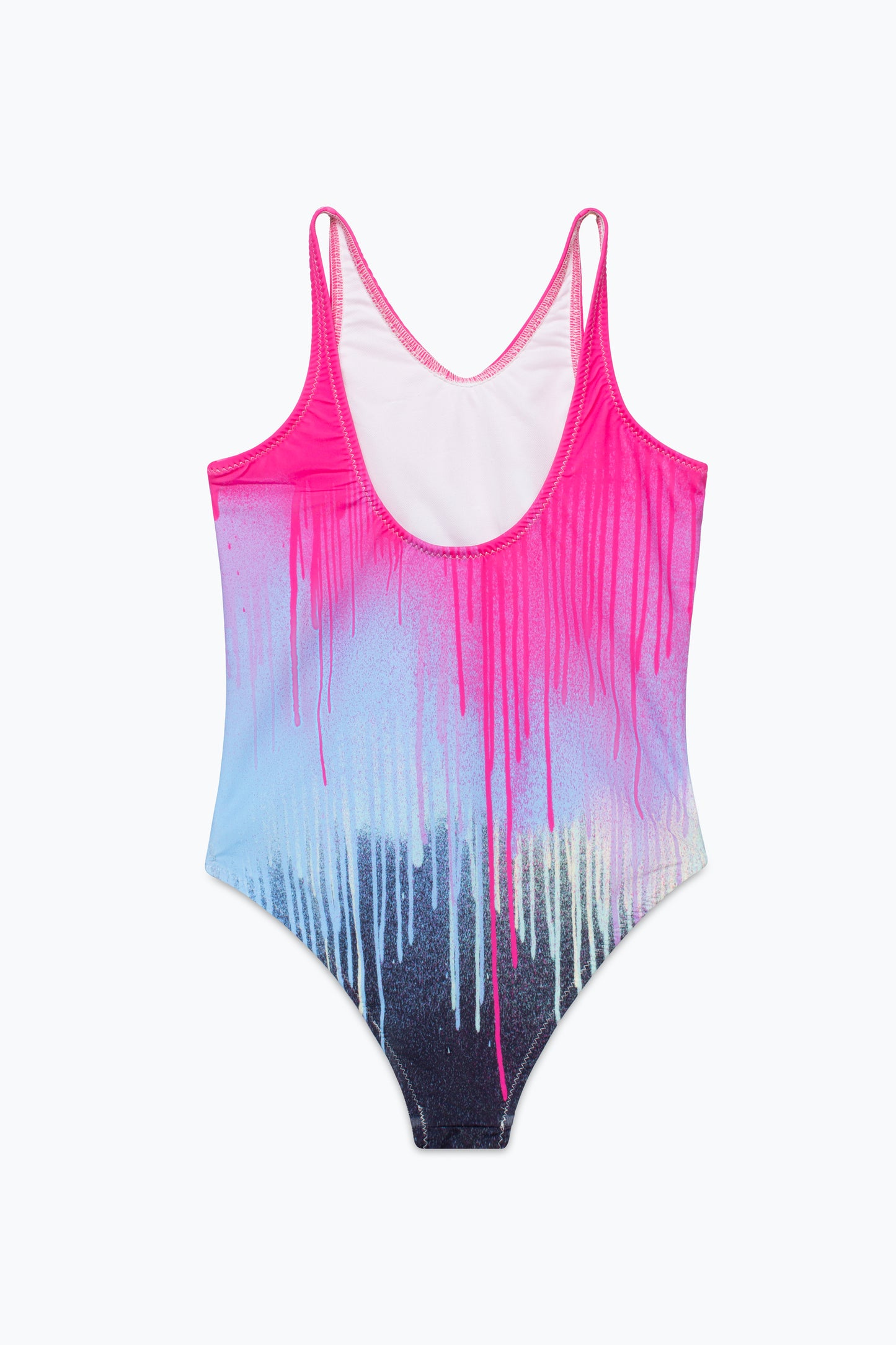 Hype Girls Pink Drip Script Swimsuit