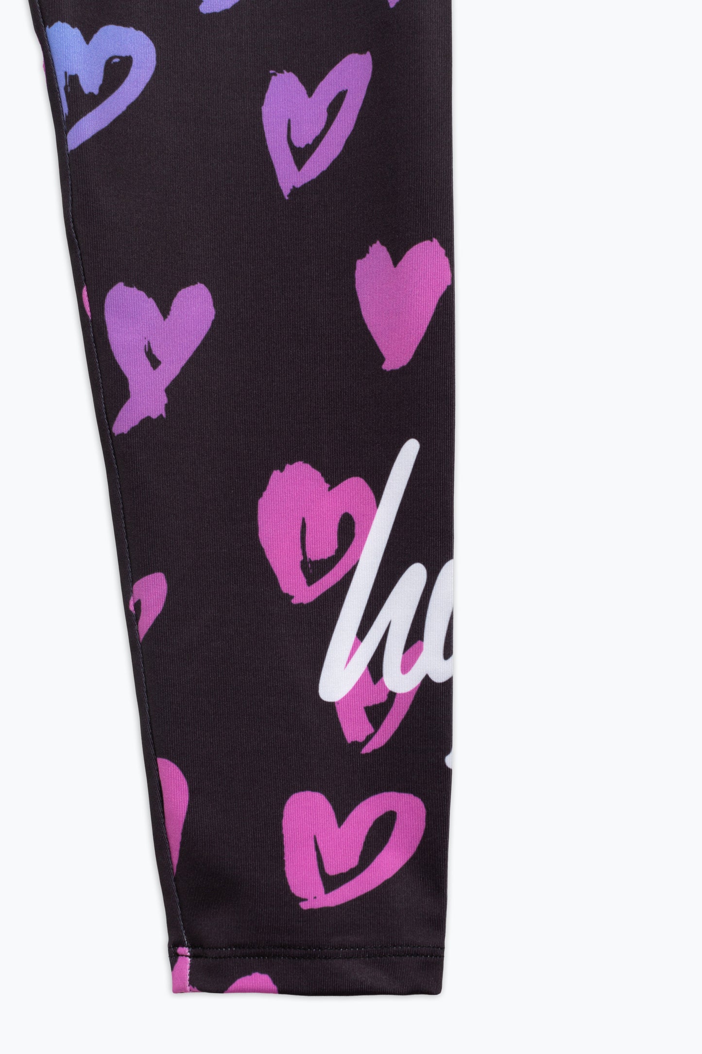 Hype Girls Scribble Heart Pink Script Leggings