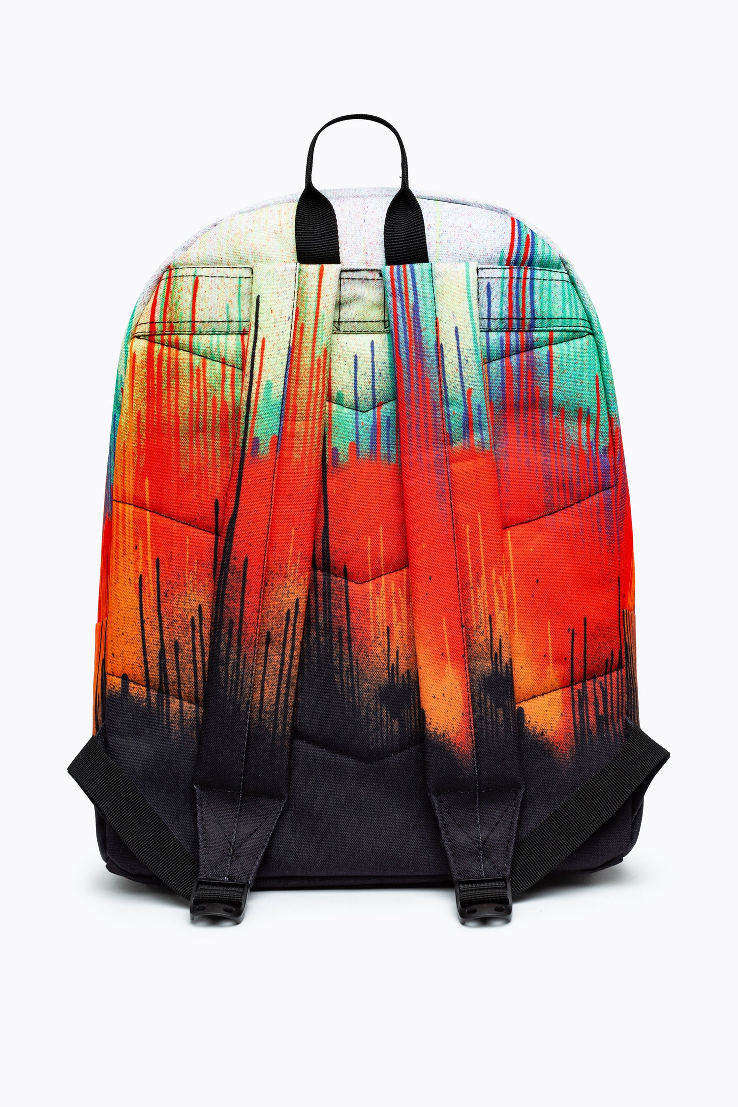 HYPE UNISEX RED MULTI DRIP CREST BACKPACK