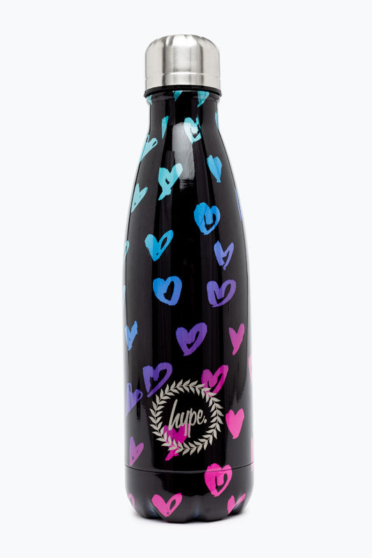 Hype Unisex Scribble Heart Pink Crest Bottle