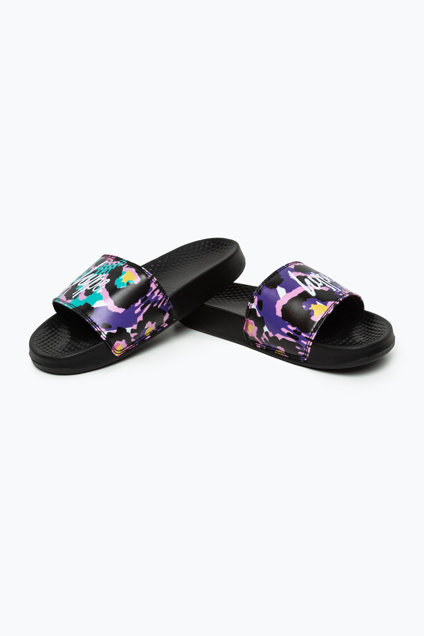 Hype Kids Unisex Leopard Animal Script Sliders