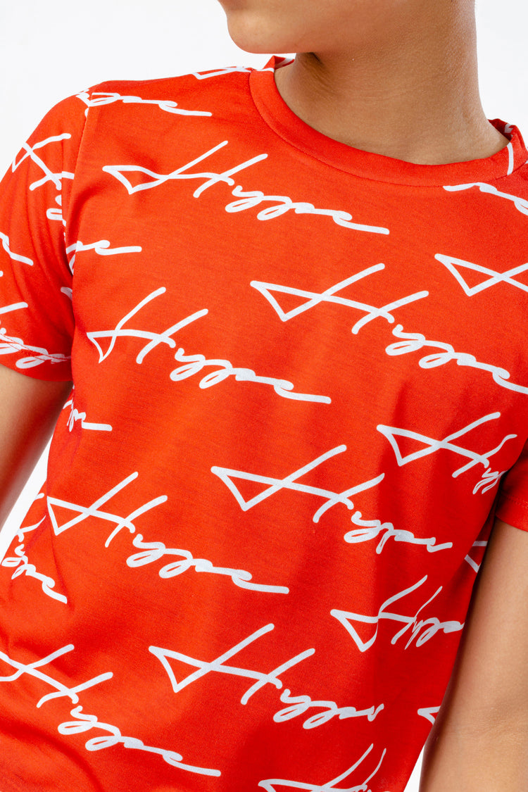 HYPE BOYS RED HAND SCRIBBLE T-SHIRT