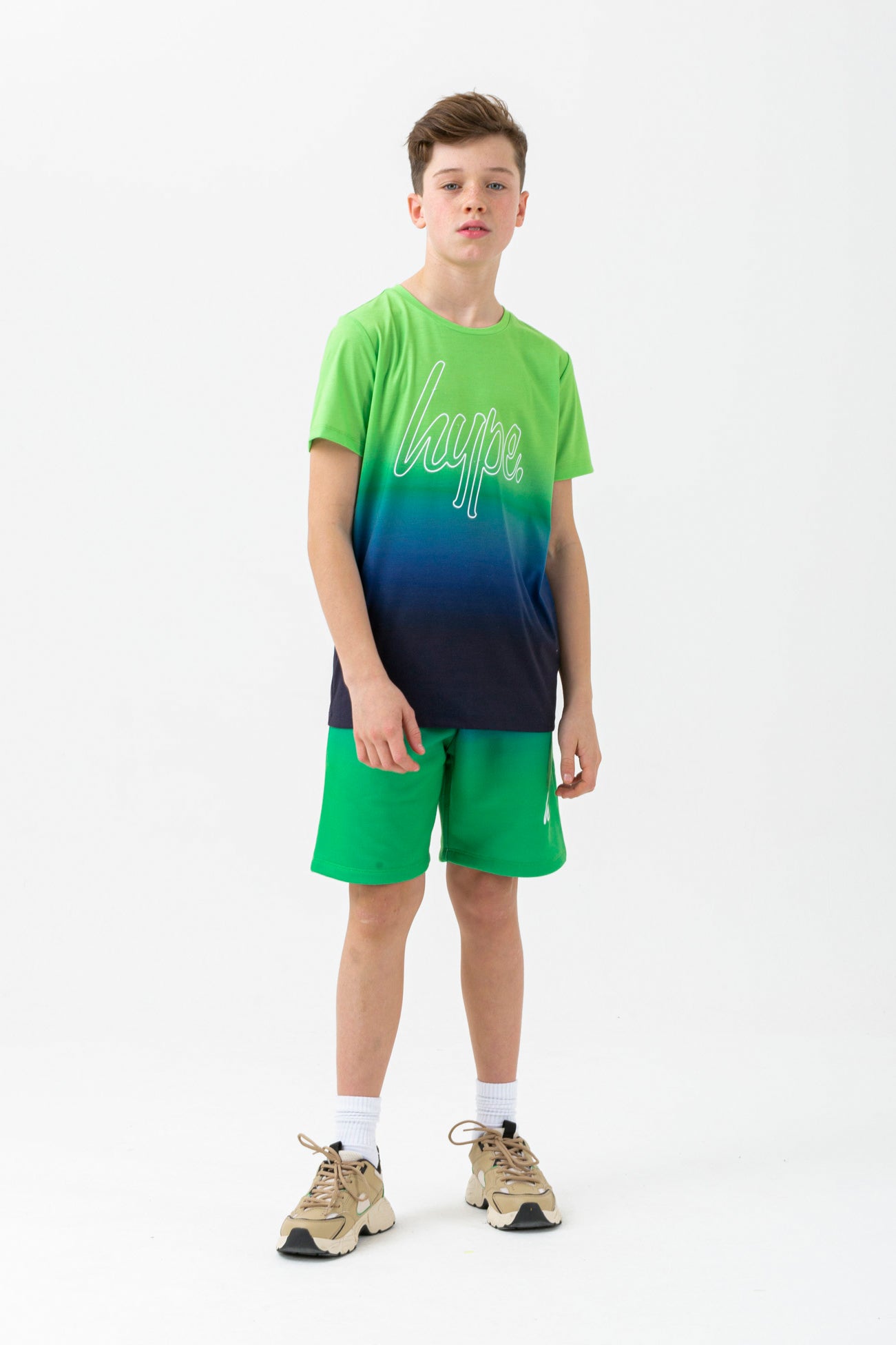 Hype Boys Green Lime Script T-Shirt