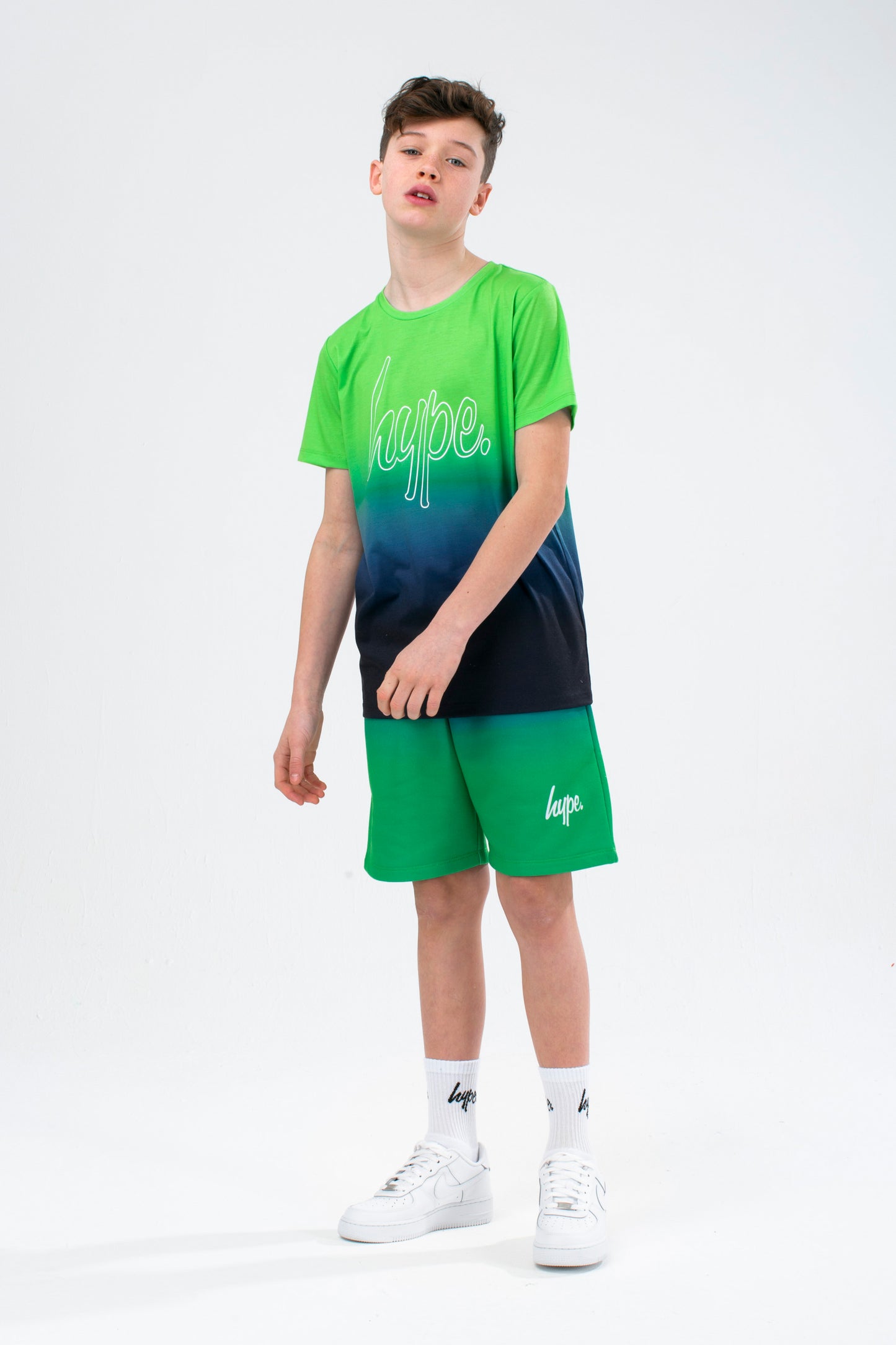 Hype Boys Green Lime Script T-Shirt