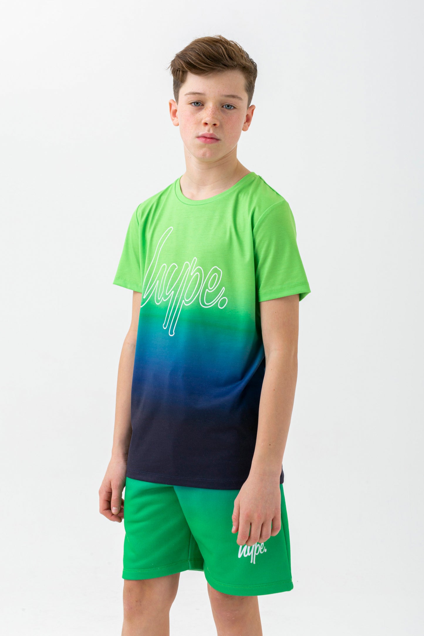 Hype Boys Green Lime Script T-Shirt