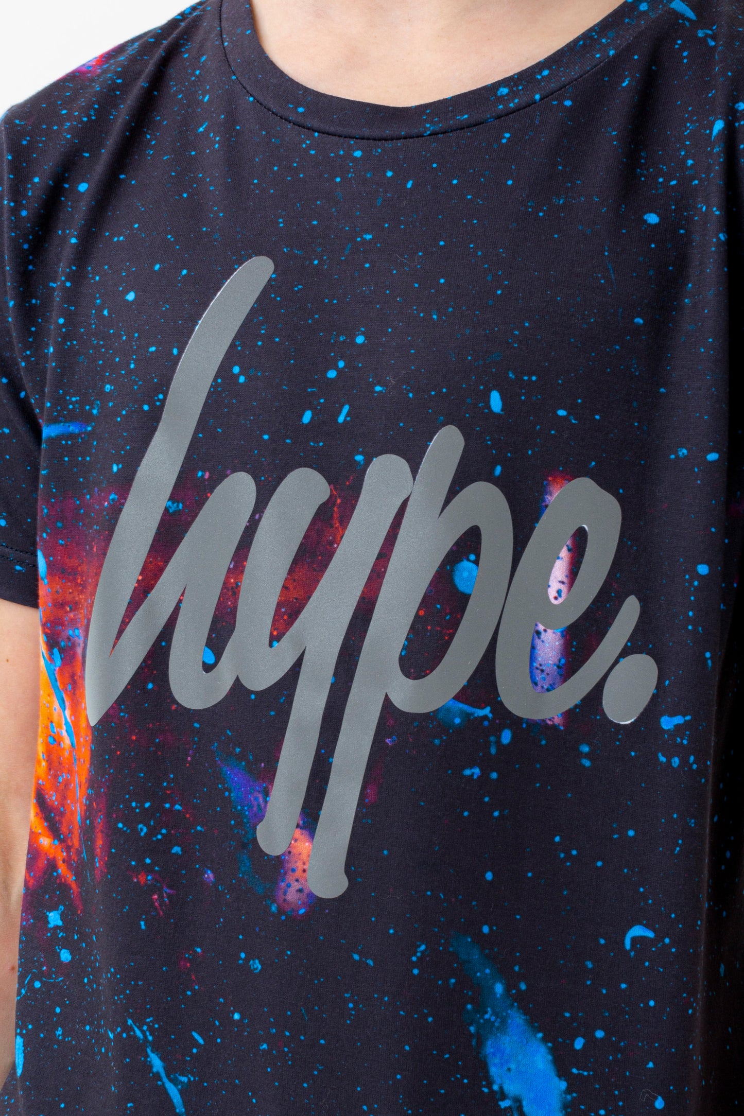 Hype Boys Black Midnight Art Script T-Shirt