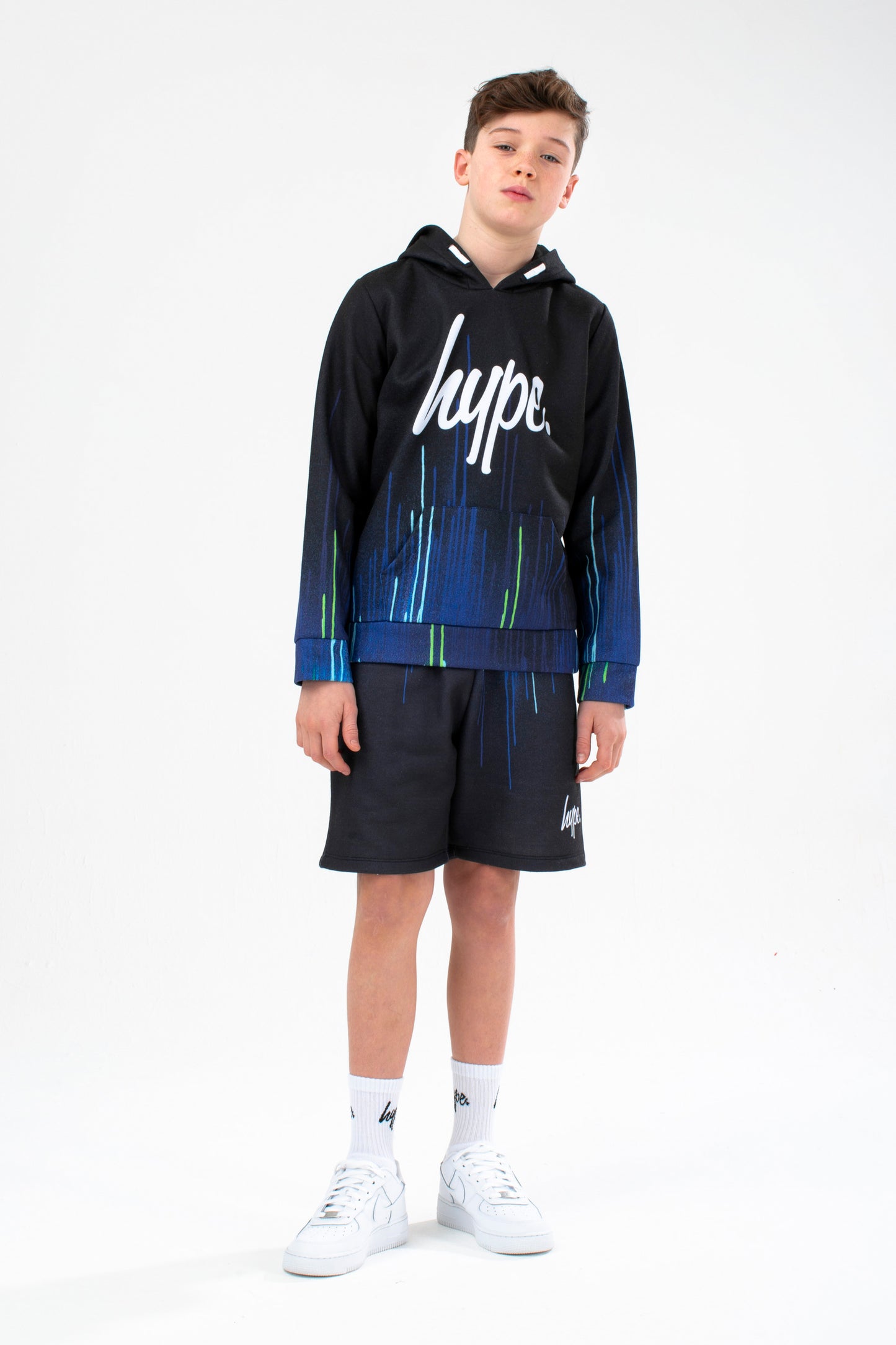 Hype Boys Black Pacific Drips Script Hoodie