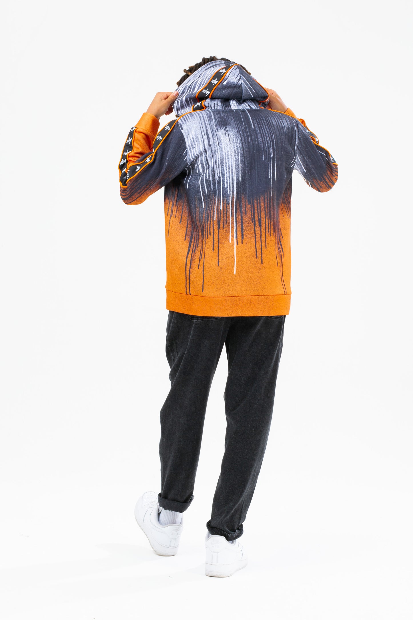 Hype Boys Orange Drips Script Hoodie