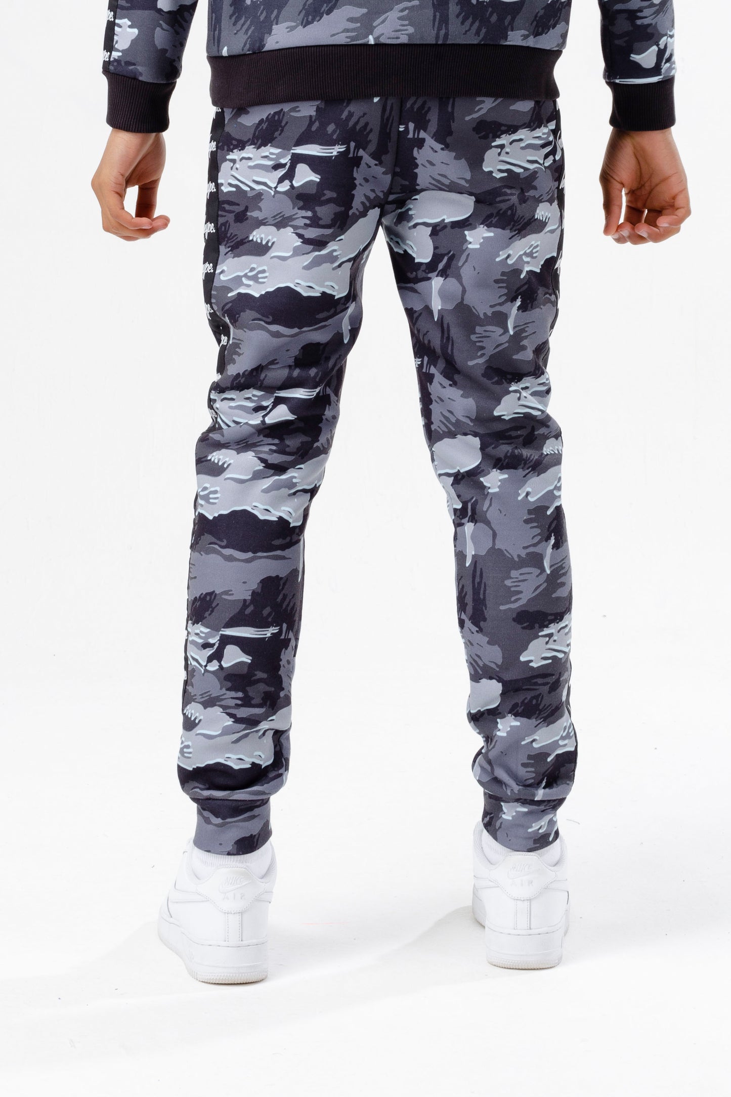 Hype Boys Grey Gloom Camo Crest Joggers