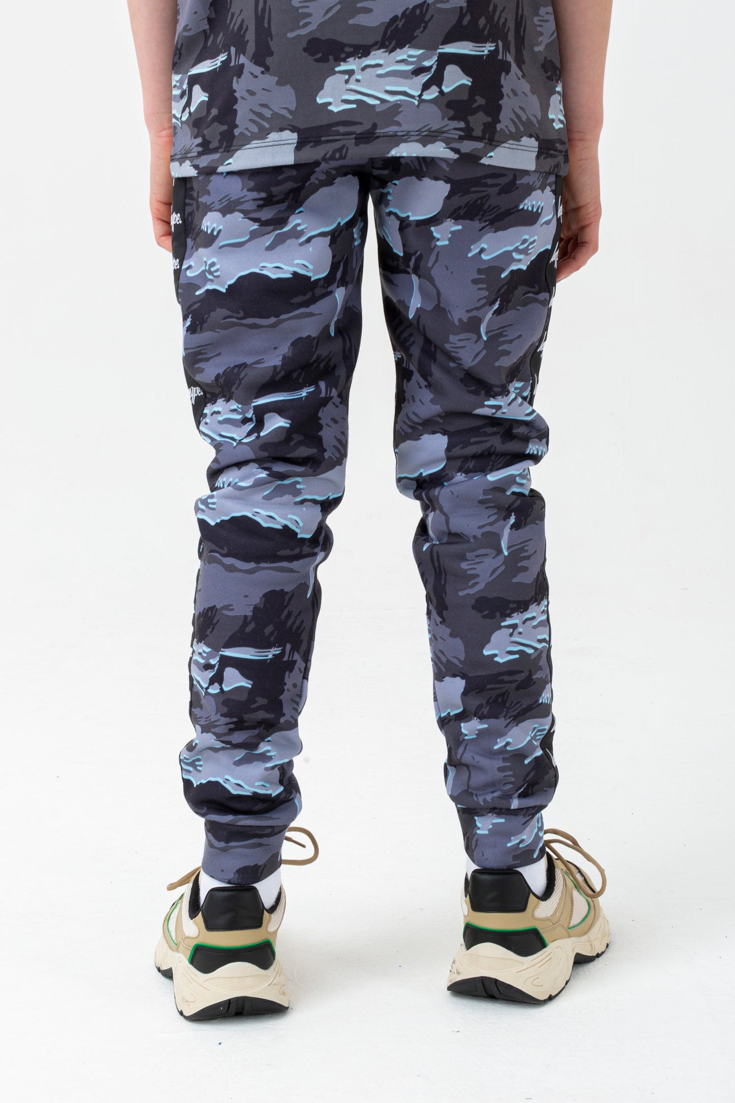 Hype Boys Grey Gloom Camo Crest Joggers