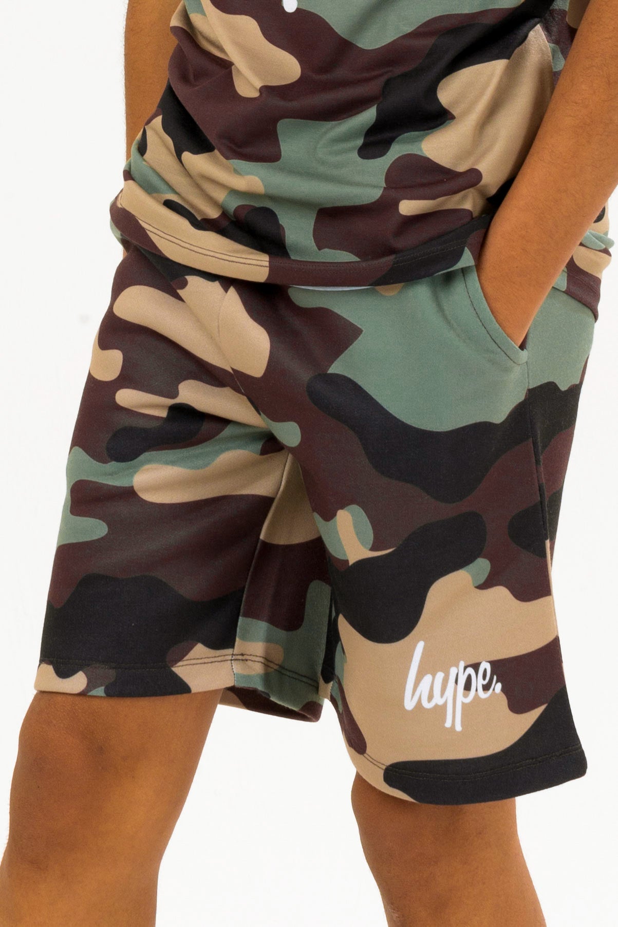 Hype Boys Multi Camo Script Short 3 Pack