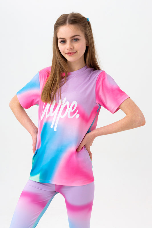 Hype Girls Pink Pastel Wave Script T-Shirt