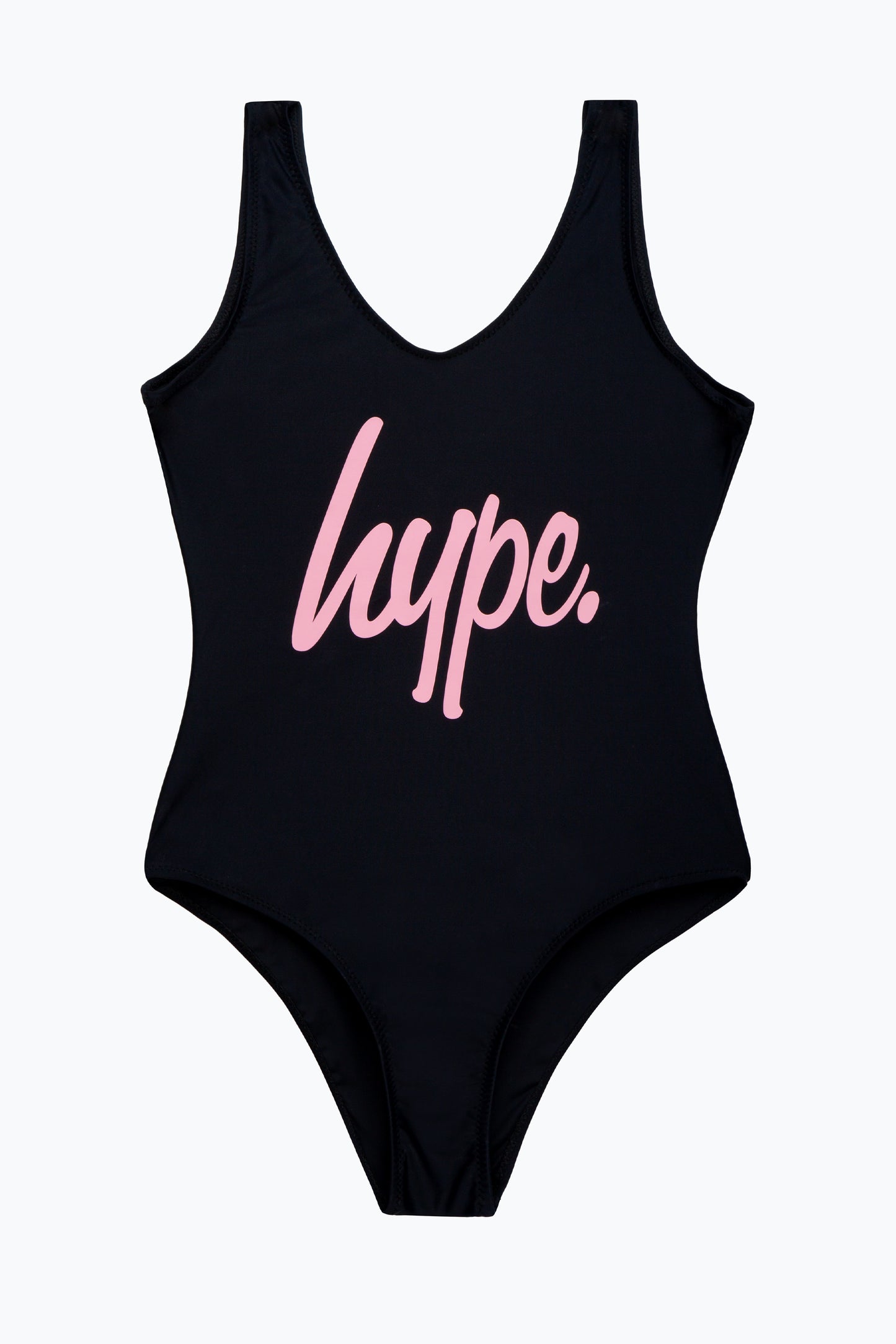 Hype Girls Black Script Swimsuit