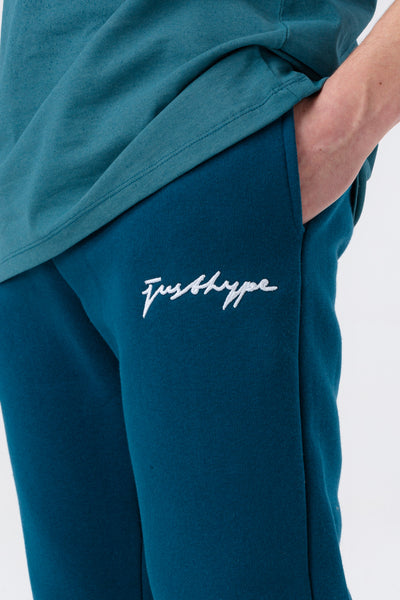 HYPE MENS TEAL SCRIBBLE JOGGERS