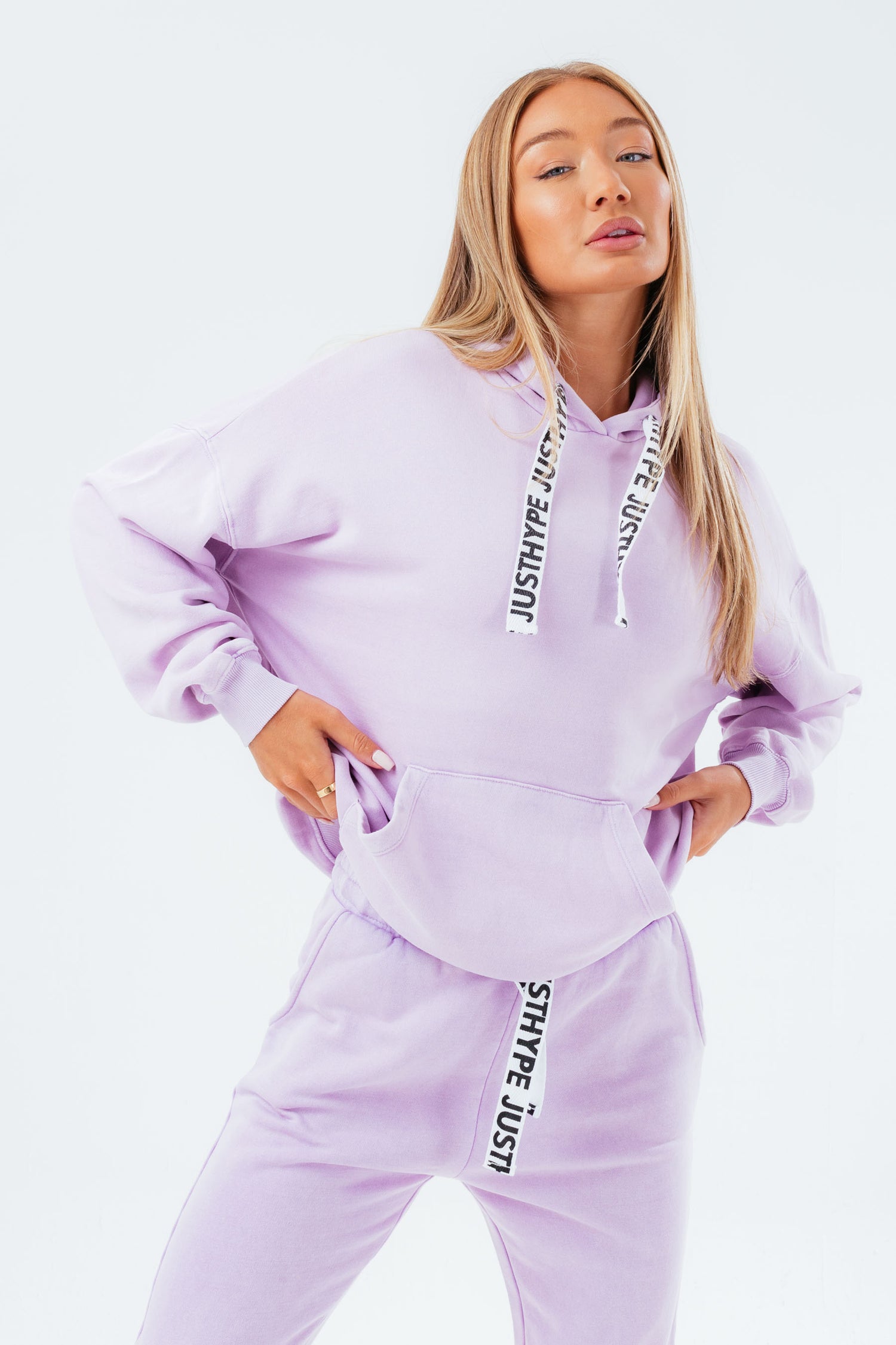 HYPE LILAC DRAWSTRING WOMEN'S PULLOVER HOODIE