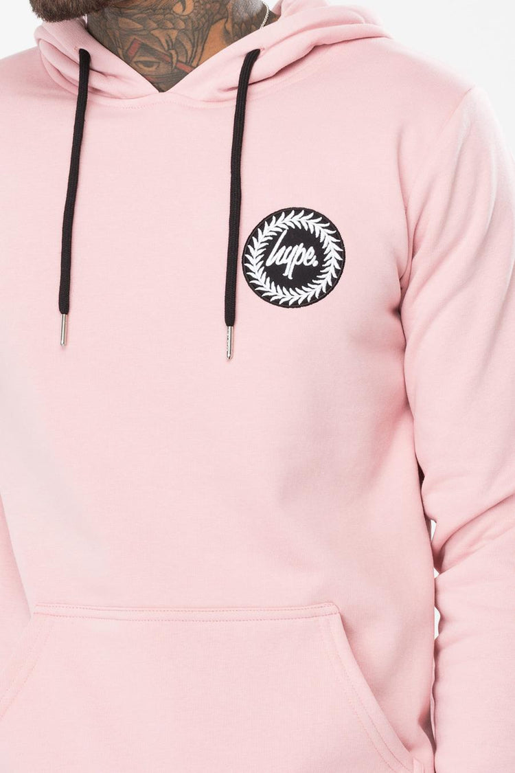 HYPE PINK CREST MENS PULLOVER HOODIE